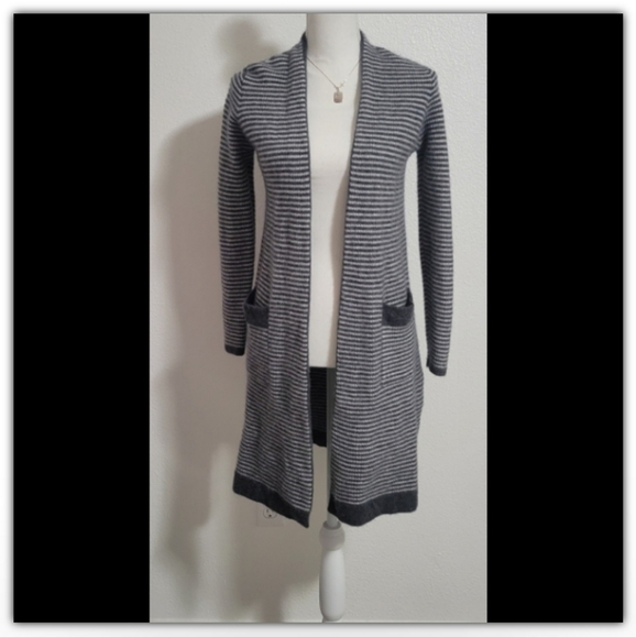 The Cashmere project sweater 100% Cashmere long open cardigan with pockets - Picture 1 of 9